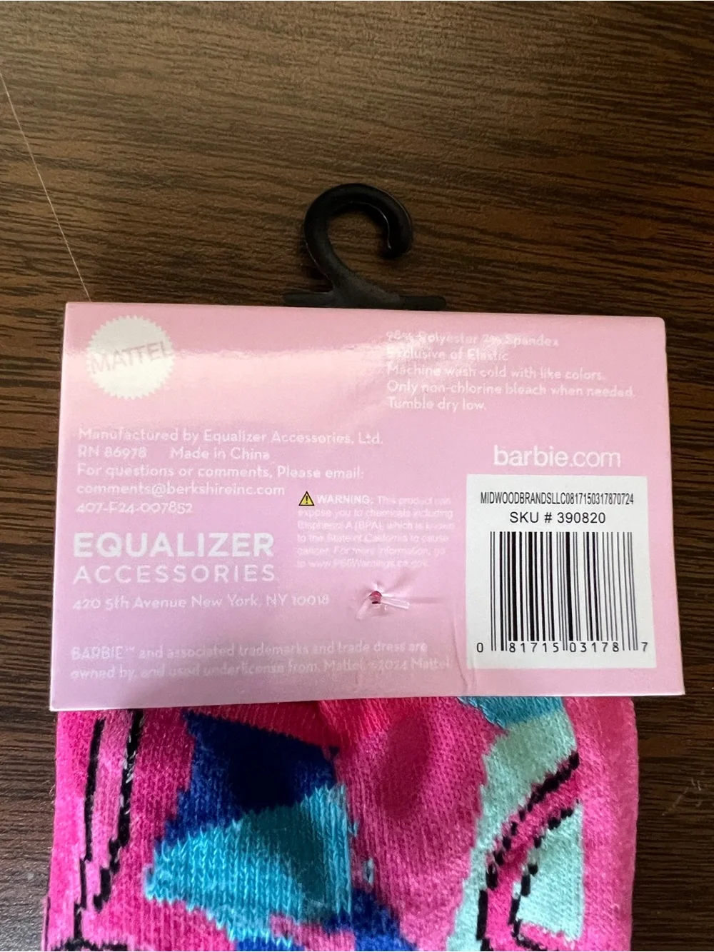 NWT-Barbie Mattel Socks - Size 9-13
